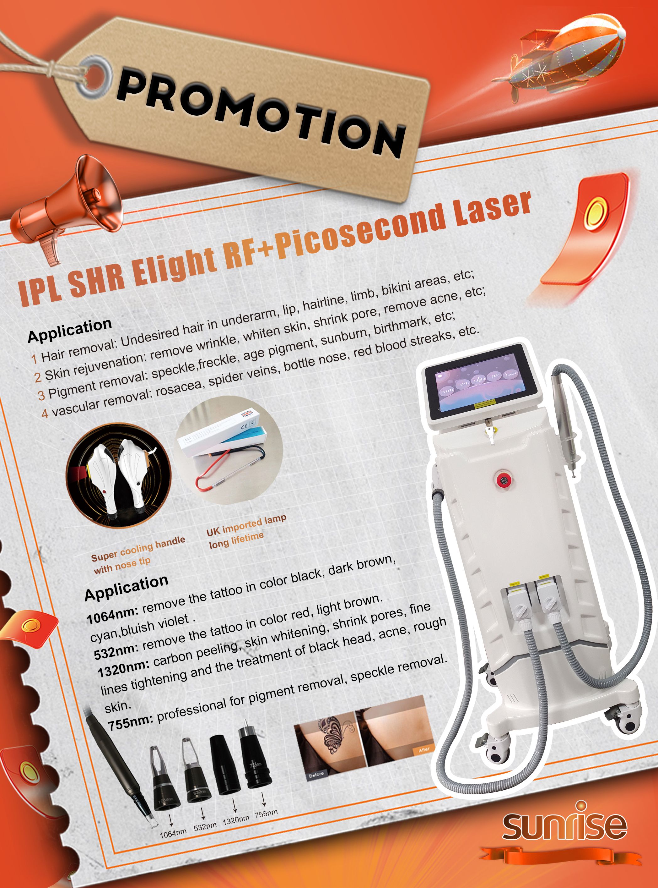 IPL SHR Elight RF+Picosecond Laser Promotional Activity